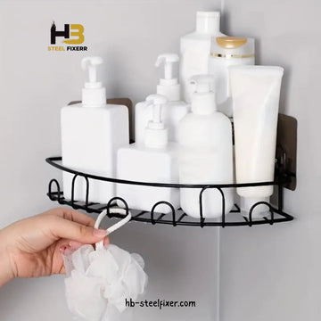Triangle Corner Shower Rack – Wall-Mounted Bathroom & Kitchen Organizer
