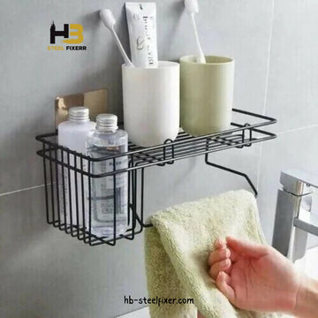 Wall-Mounted Bathroom Caddy – No-Drill Storage Organizer