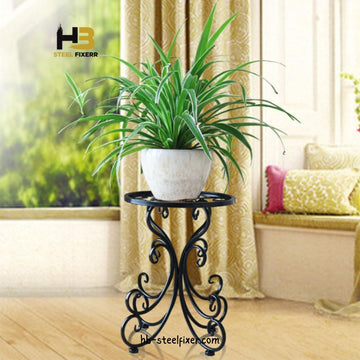 Wrought Iron Flower Stand – Elegant Metal Plant Display Rack