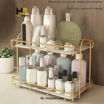2-Tier Acrylic & Metal Makeup Organizer