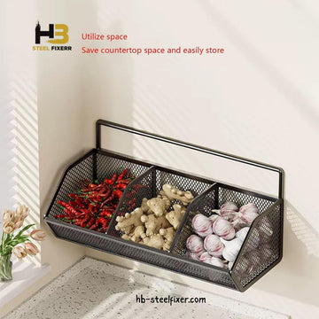 Multi-Purpose Metal Spice Basket for Home Kitchen Use
