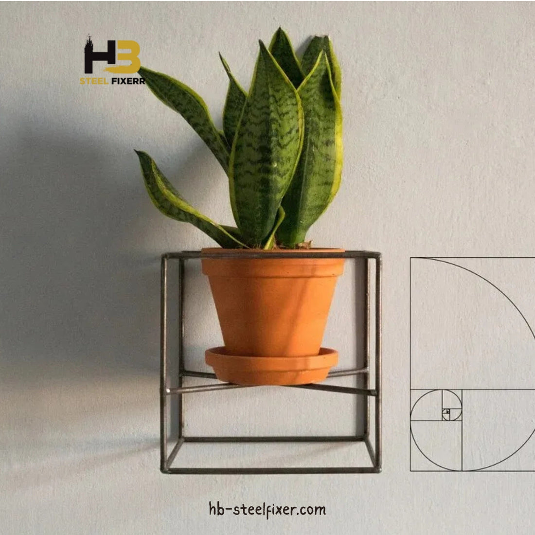 Minimalist Metal Cube Plant Stand