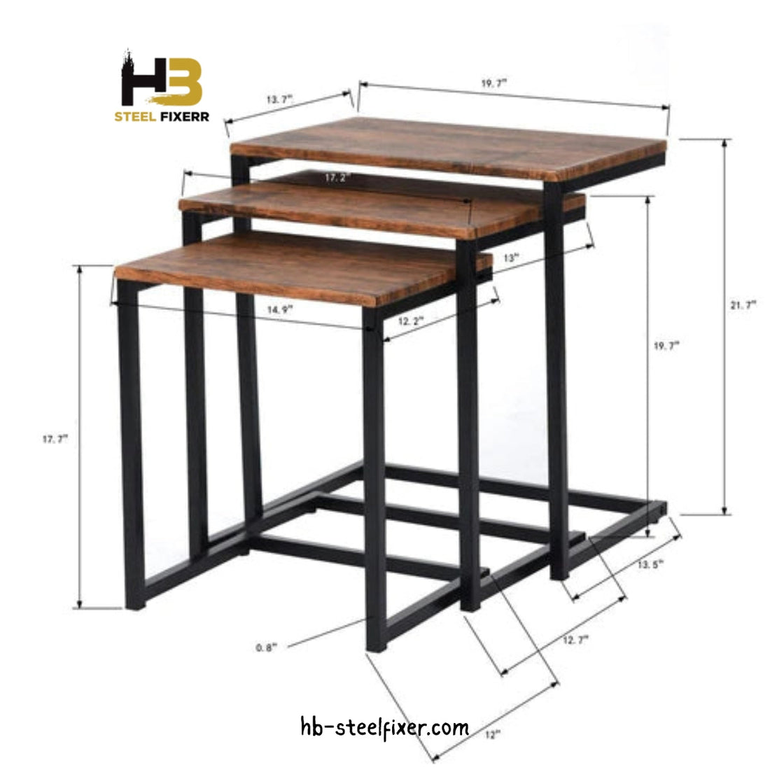Set of 3 Nesting Side Tables