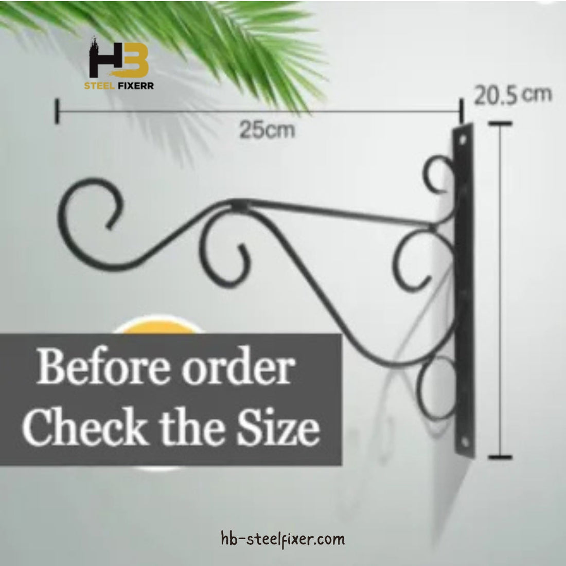 Iron Garden Wall Hook Flower Pot Stand
