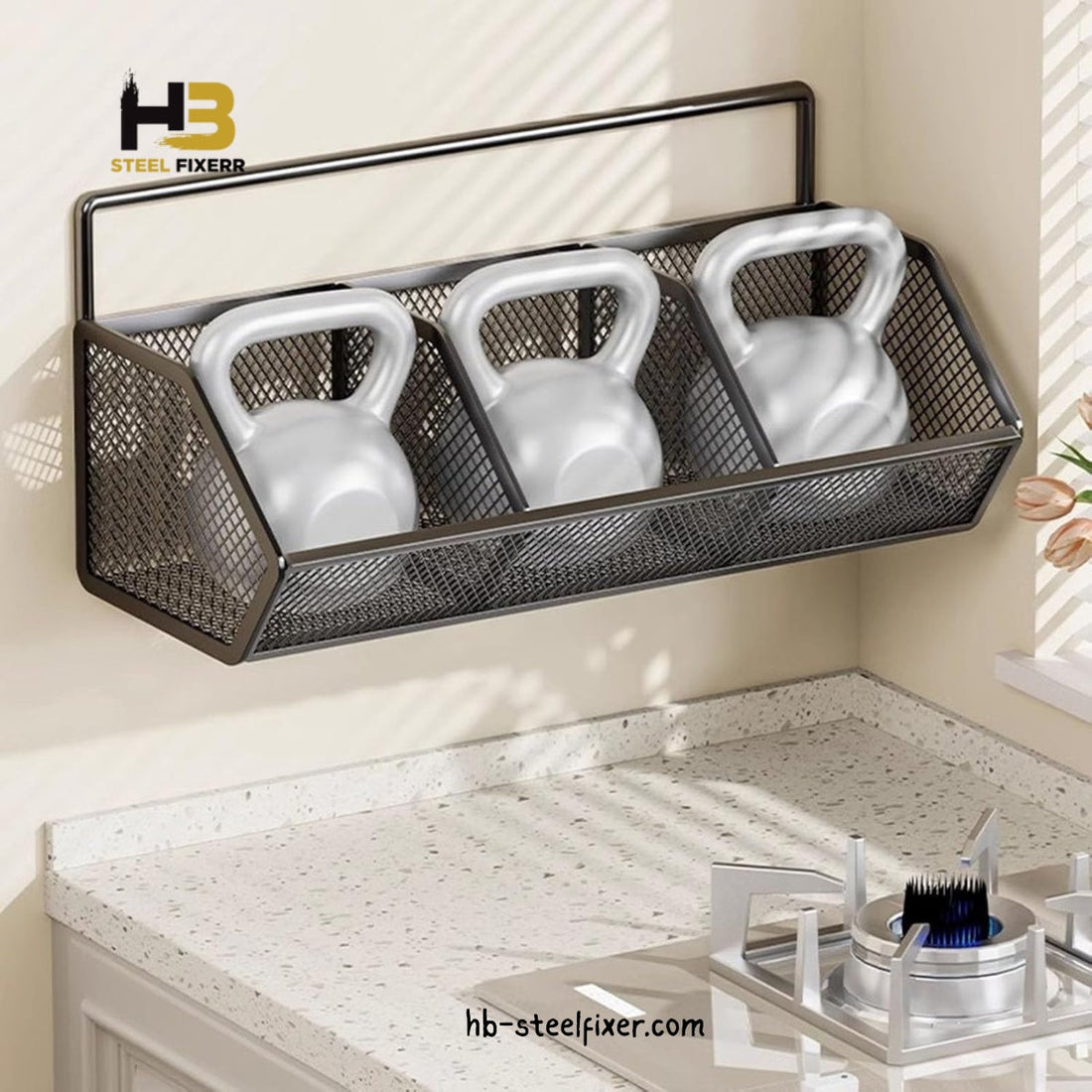 Multi-Purpose Metal Spice Basket for Home Kitchen Use