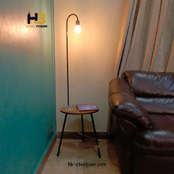 Fancy Floor Lamp with Built-in Side Table