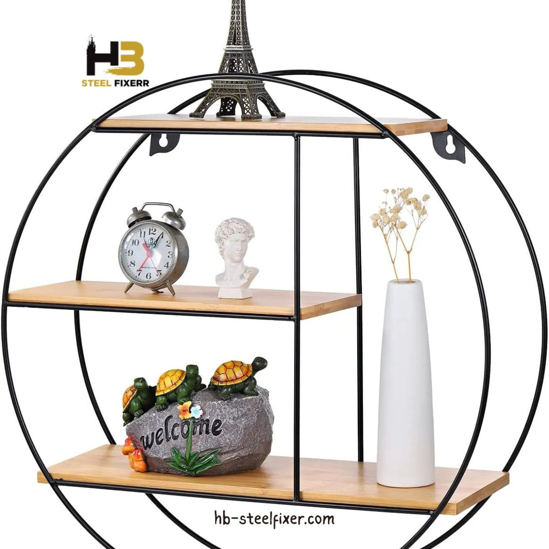 3-Tier Round Wall Floating Shelf