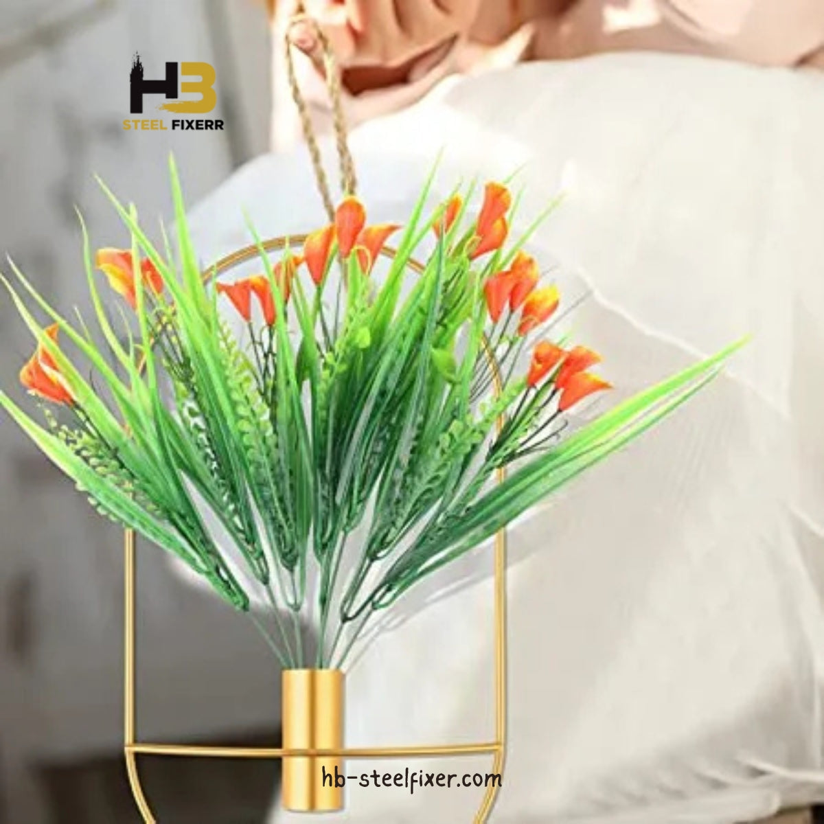 2-Pack Wall-Mounted Metal Flower Tubes