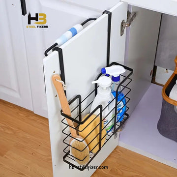 Over-the-Cabinet Kitchen Organizer – Cutting Board & Storage Rack