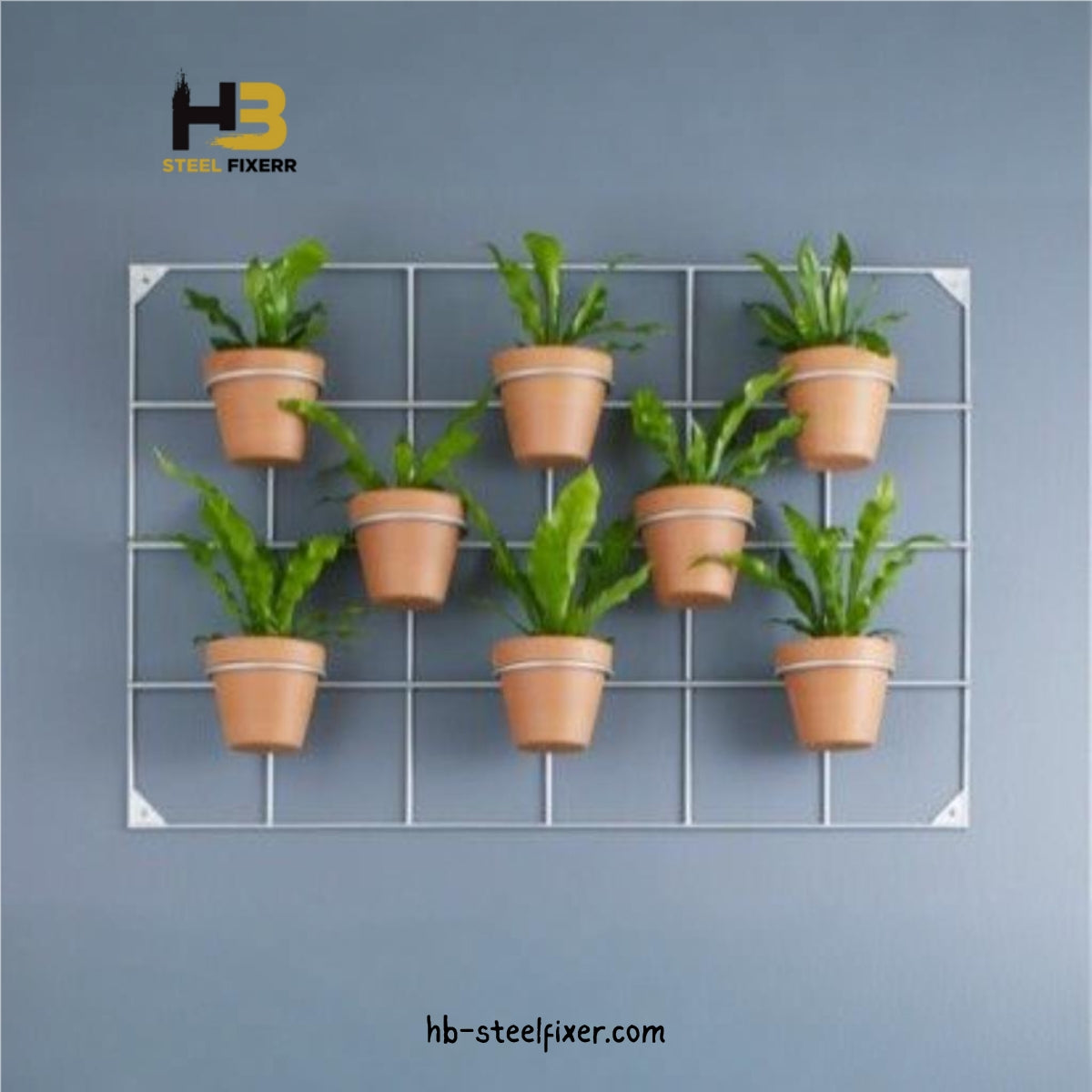 Metal Pots Hanging Fence – Decorative Flower Pot Holder