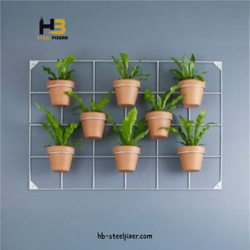 Metal Pots Hanging Fence – Decorative Flower Pot Holder
