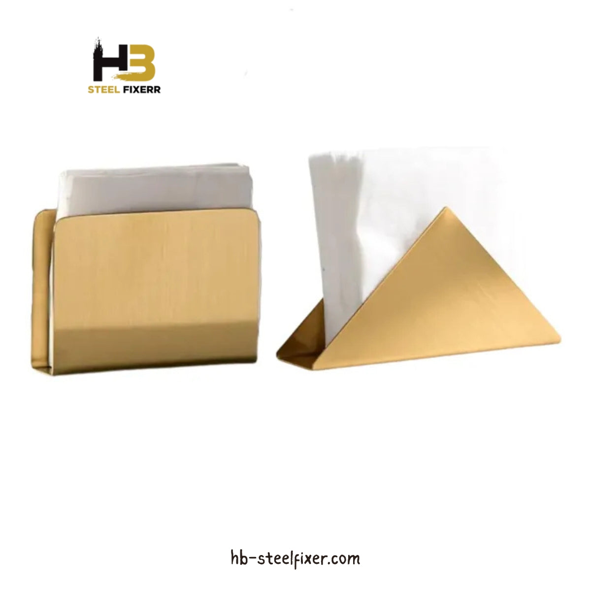 Stylish Gold Standing Tissue Holders & Desk Organizers