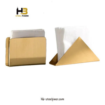 Stylish Gold Standing Tissue Holders & Desk Organizers
