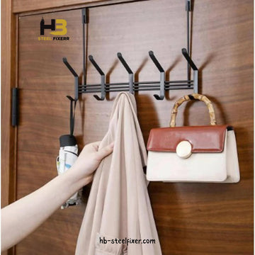 Over-the-Door Hanging Hook Rack – Clothes & Coat Organizer