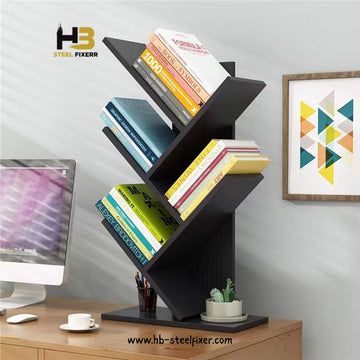 3-Tier Desktop Tree Bookshelf – Space-Saving Organizer