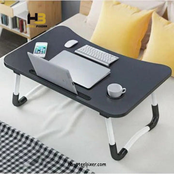Portable Folding Wood Laptop Table – Bed & Sofa Desk for Work or Gaming