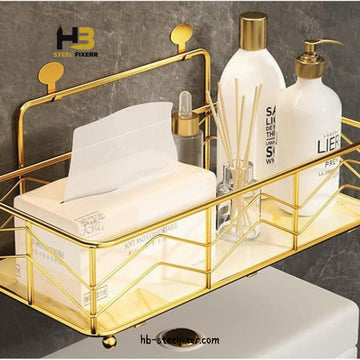 Wall Mounted Bathroom Corner Storage Rack – No Drill, Rustproof Design