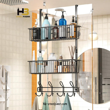 Over-the-Door Storage Hanger with 2 Baskets