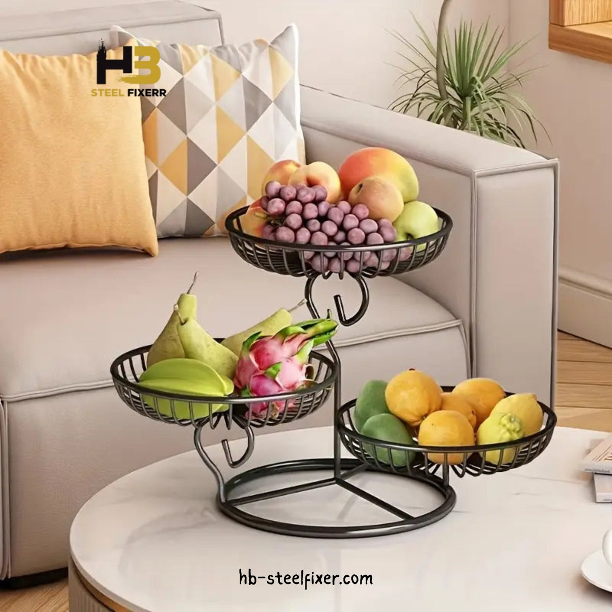 Elegant Multi-Tier Fruit & Snack Stand – Modern Serving Display