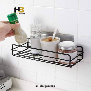 Black Hanging Shower Basket Shelf – Bathroom & Kitchen Organizer