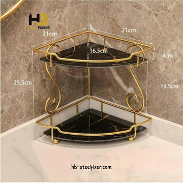 Corner Makeup Organizer Shelf – Triangle Wall-Mounted Cosmetic Holder