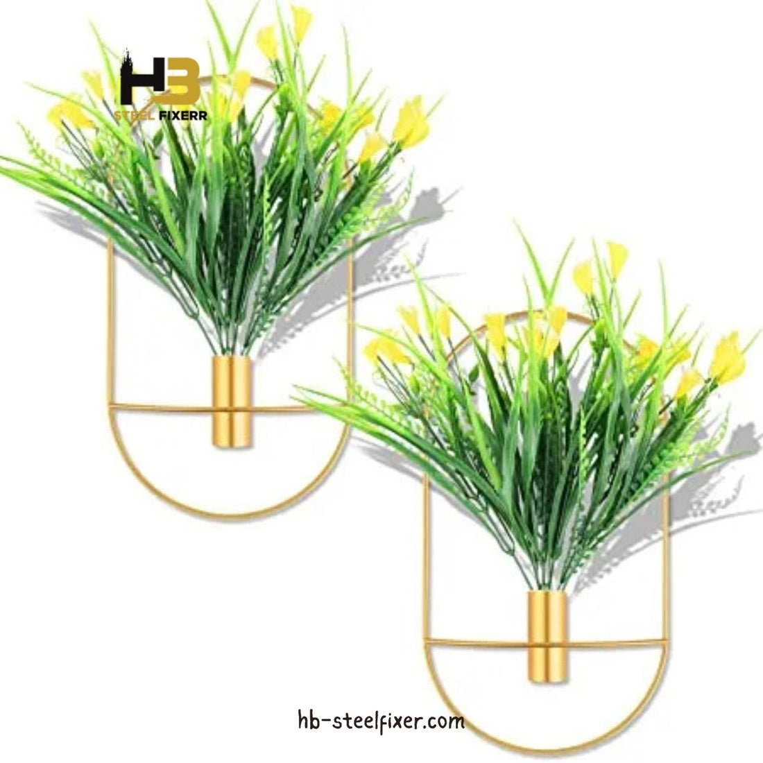 2-Pack Wall-Mounted Metal Flower Tubes