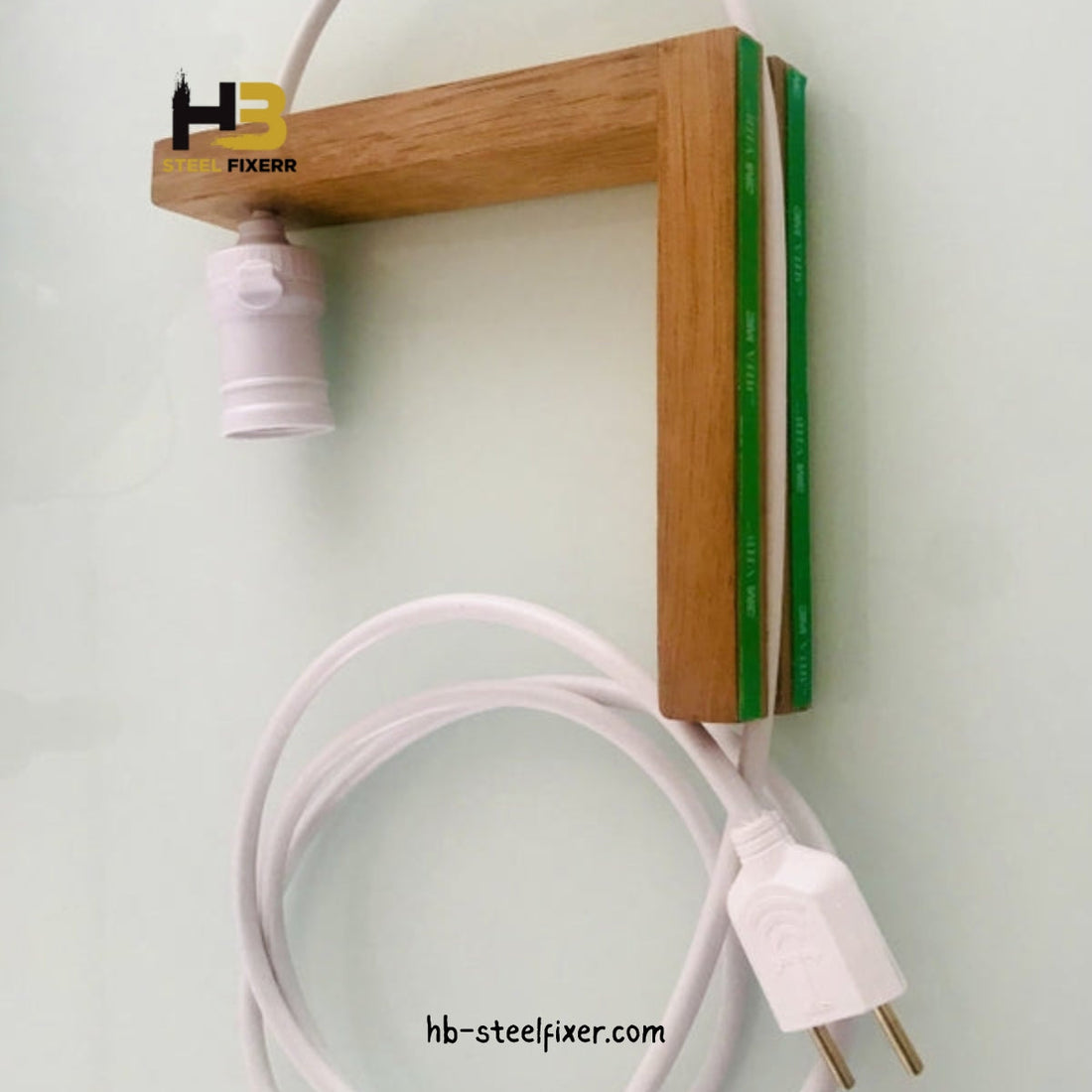 Wall-Mounted Wooden Bedside Lamp