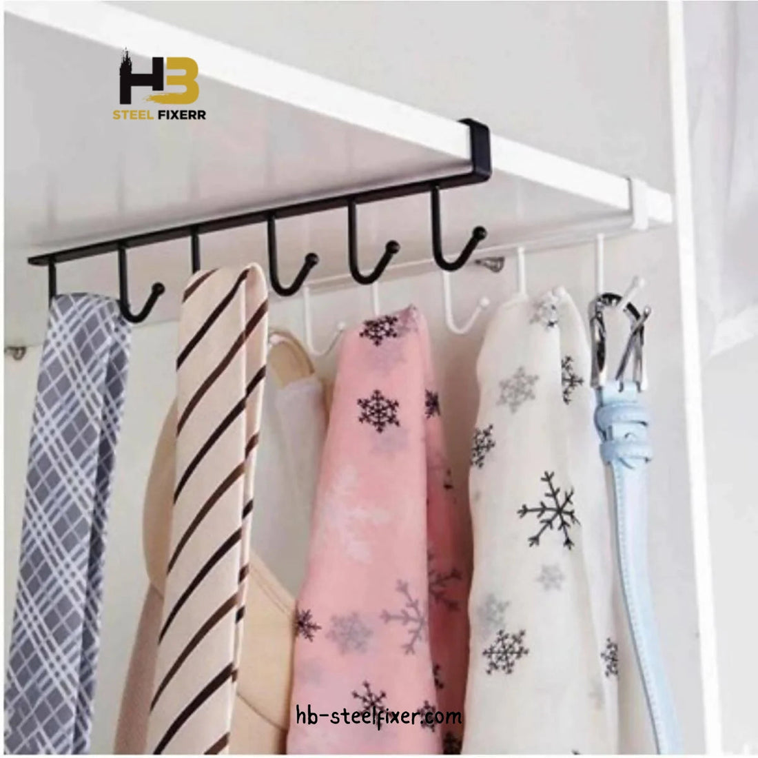 Adjustable Cabinet Shelf Storage Hooks – Pack of 2 | No-Drill Hanging Organizer