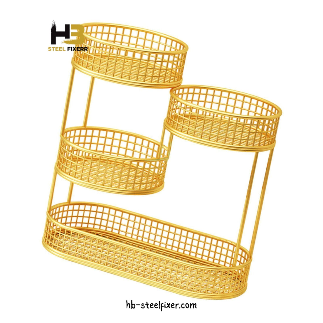 Contemporary Fruit Basket Bowl – Space-Saving Countertop Stand