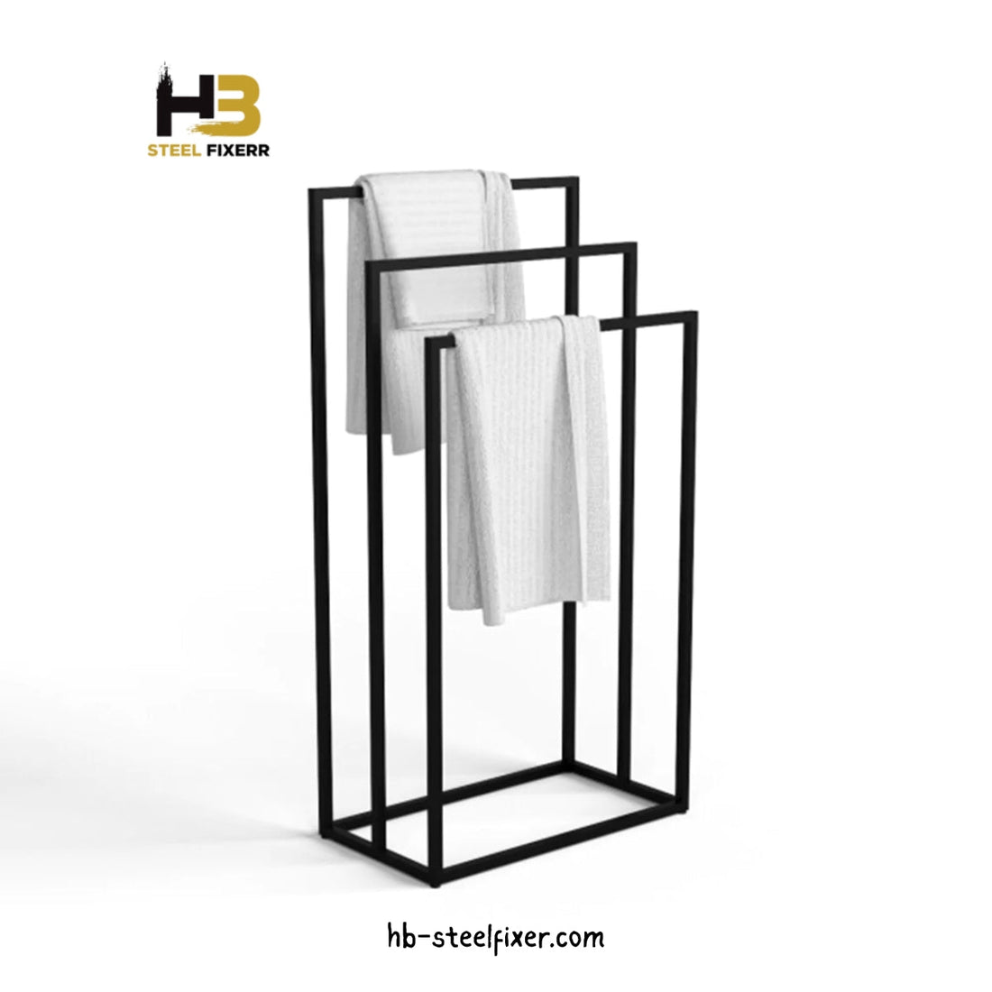 3-Tier Freestanding Towel Rack – Handcrafted Bathroom Organizer
