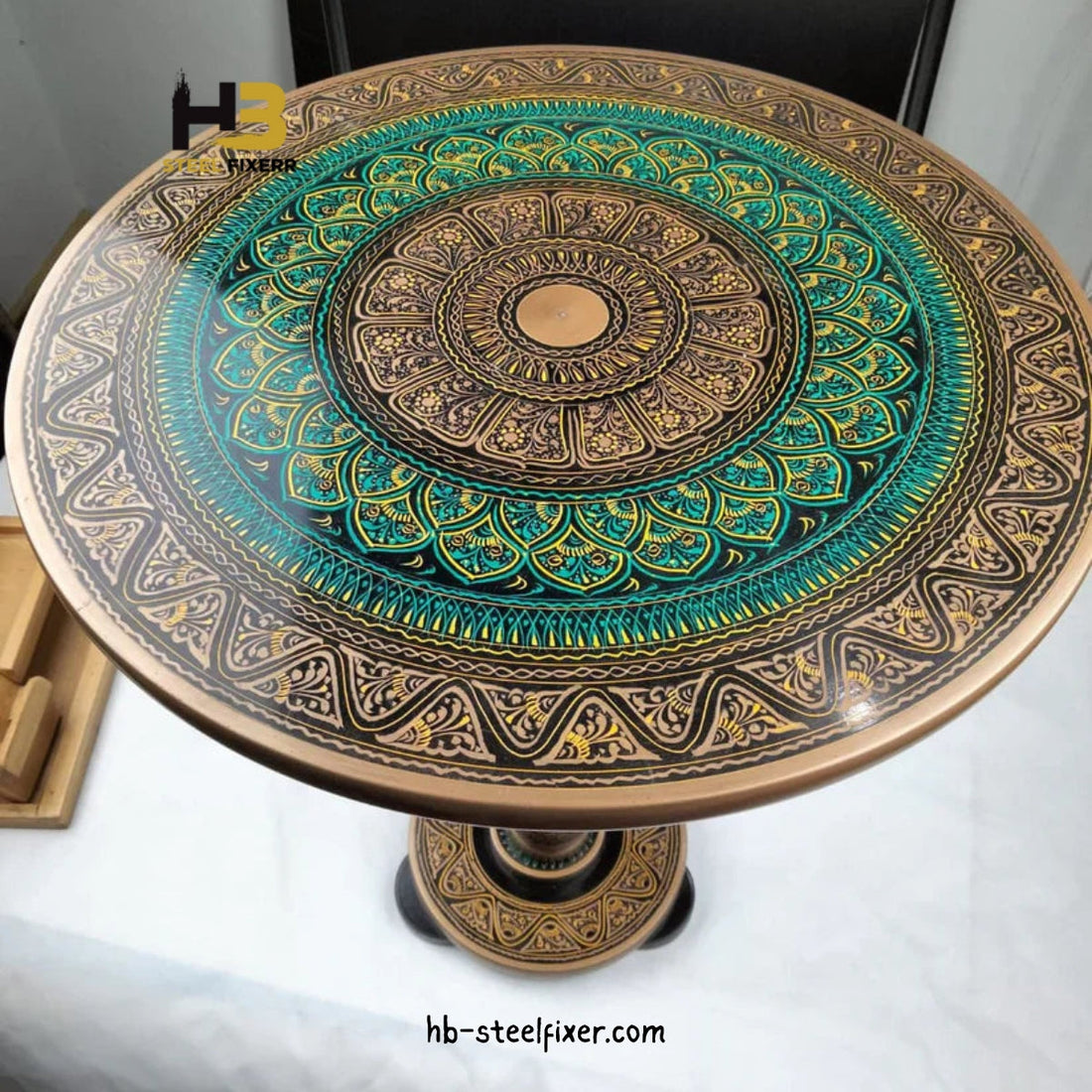 Handcrafted Folding Round Coffee Table – Sheesham Wood Design