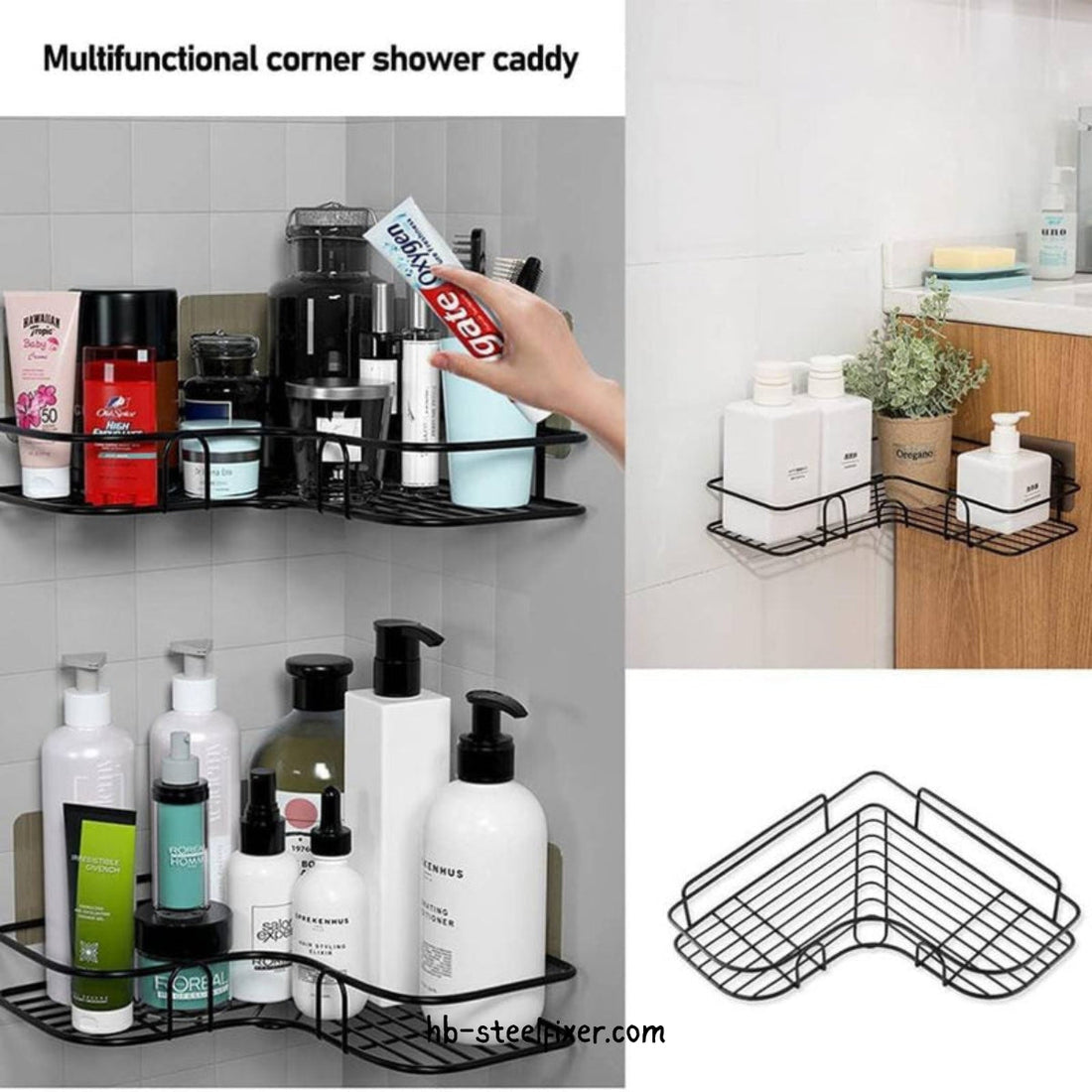 Multipurpose Wall Shelf Organizer – Kitchen & Bathroom