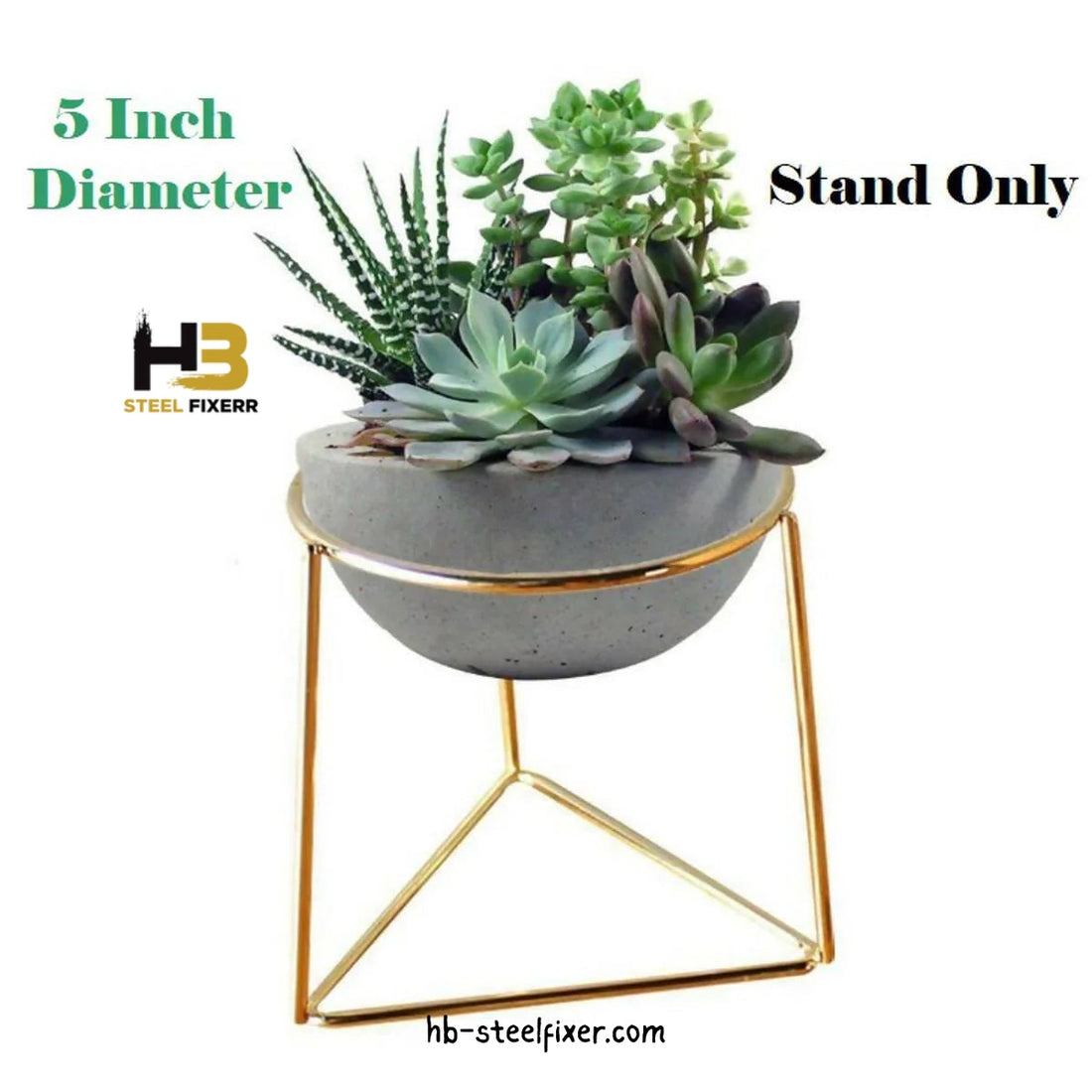 Pack of 3 – Geometric Metal Flower Pot Stands