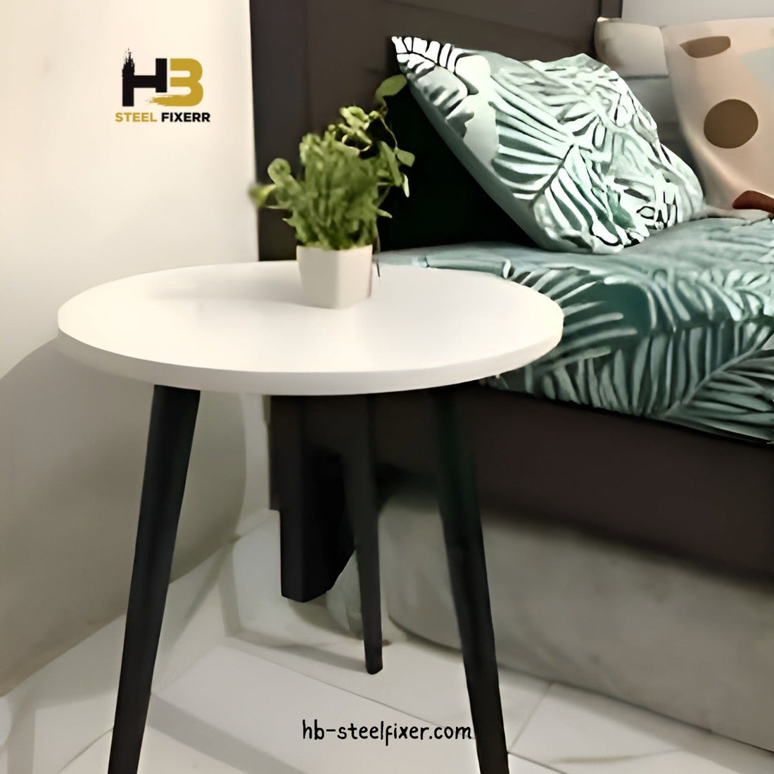 Wooden Side & Coffee Table – 16" Top with Solid Legs (20.5" Height)