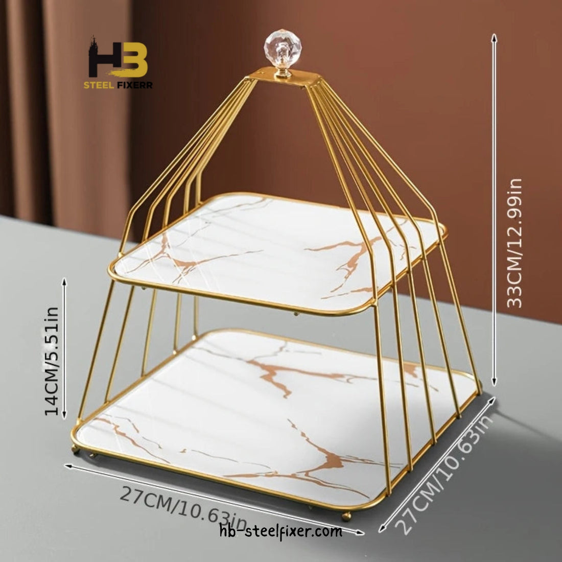Dubble Birdcage Style Makeup Storage Rack
