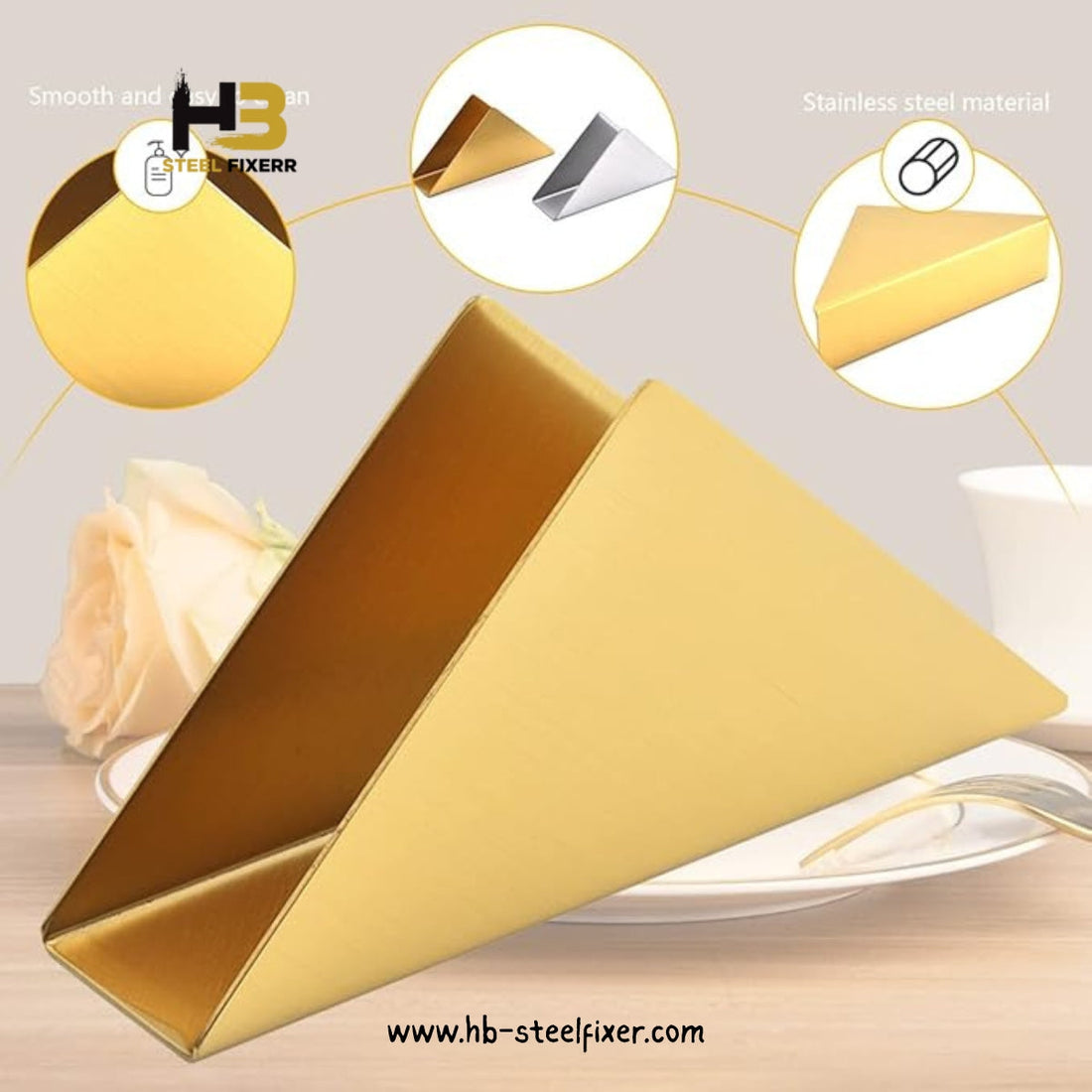 2 Pcs Metal Napkin Holder – Sleek Tabletop Organizer