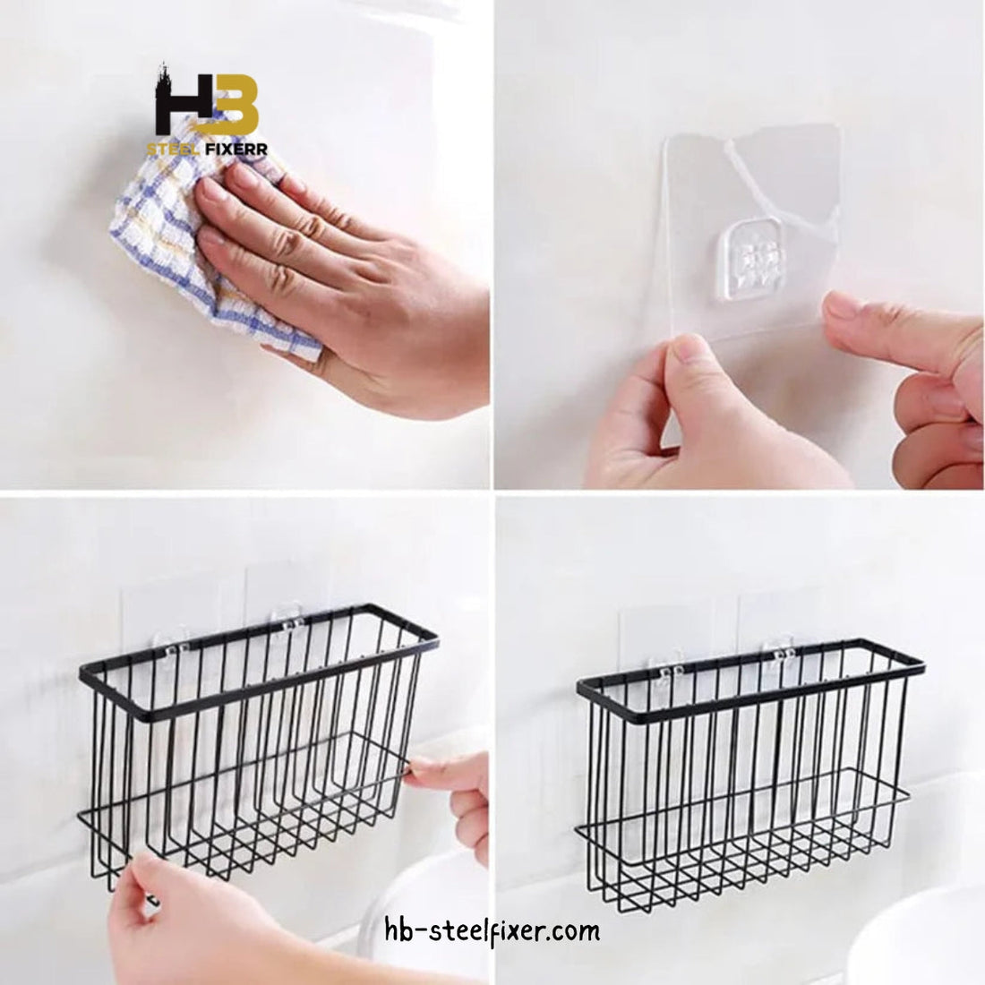 Multi-Functional Iron Wire Storage Basket – Wall Mounted Organizer