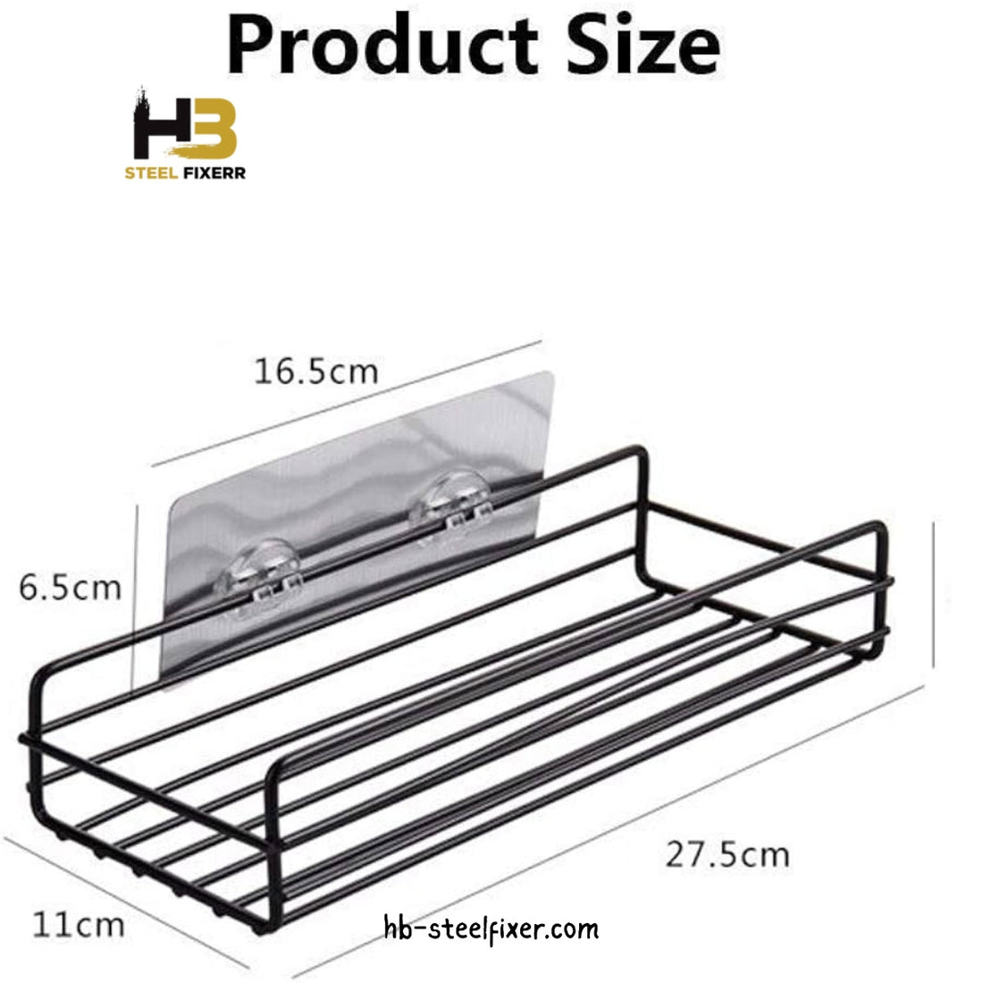 Black Hanging Shower Basket Shelf – Bathroom & Kitchen Organizer