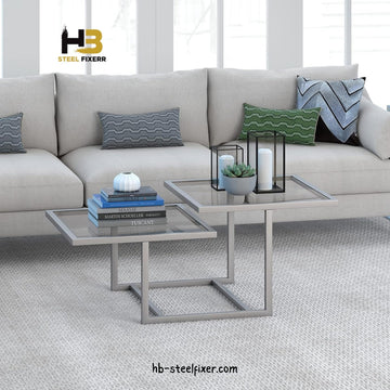 Handcrafted Steel Frame Coffee Table