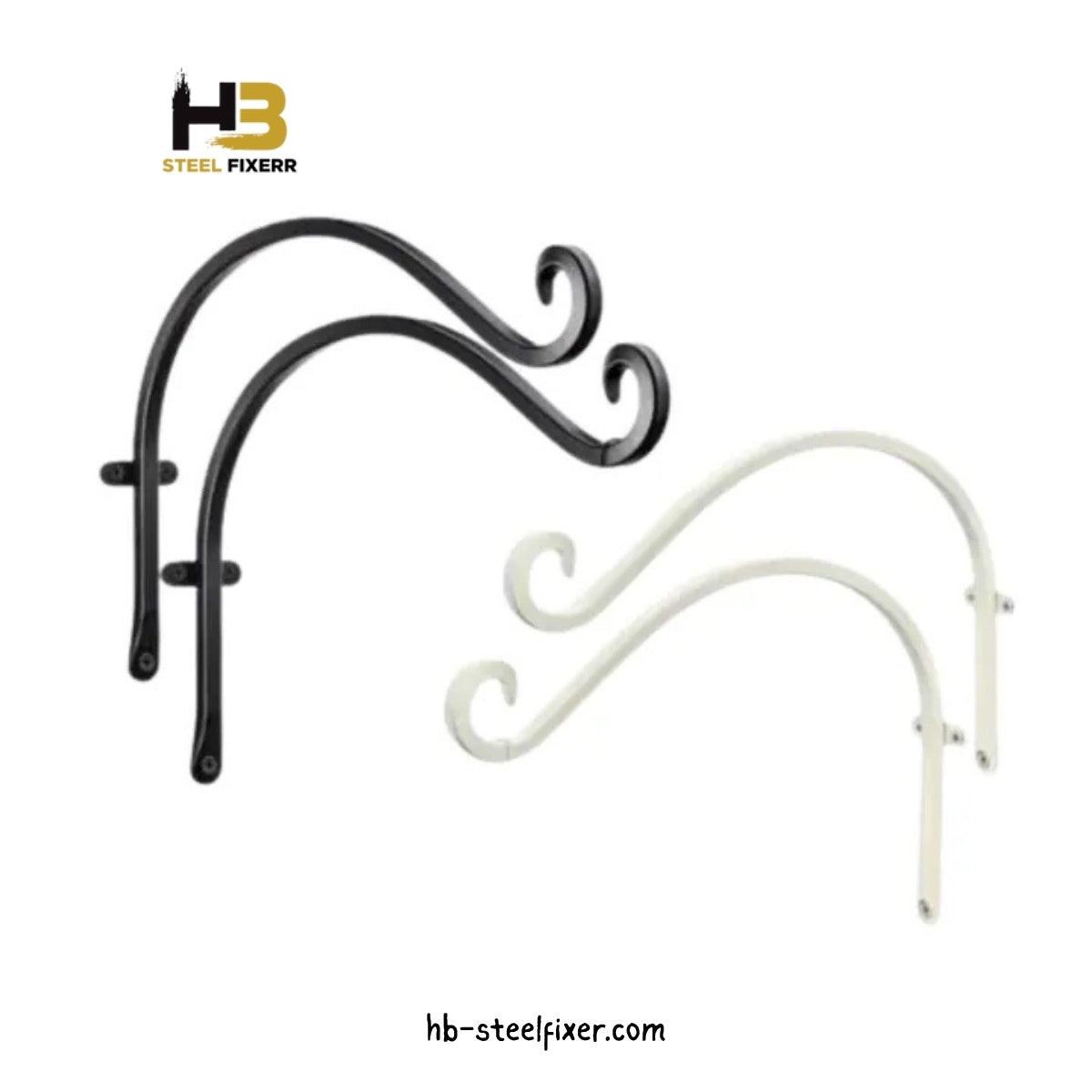 2 Pcs Heavy-Duty Iron Plant Hooks