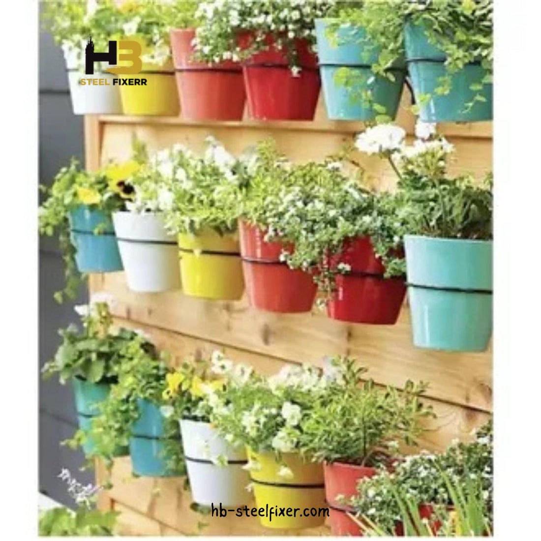 Heavy-Duty Wall-Mounted Flower Pot Stand – 6-Inch Hanging Metal Plant Holder (Black)