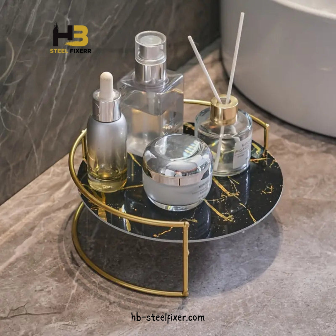 Gold Makeup Organizer with MDF Sheet