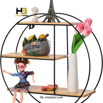 3-Tier Round Wall Floating Shelf