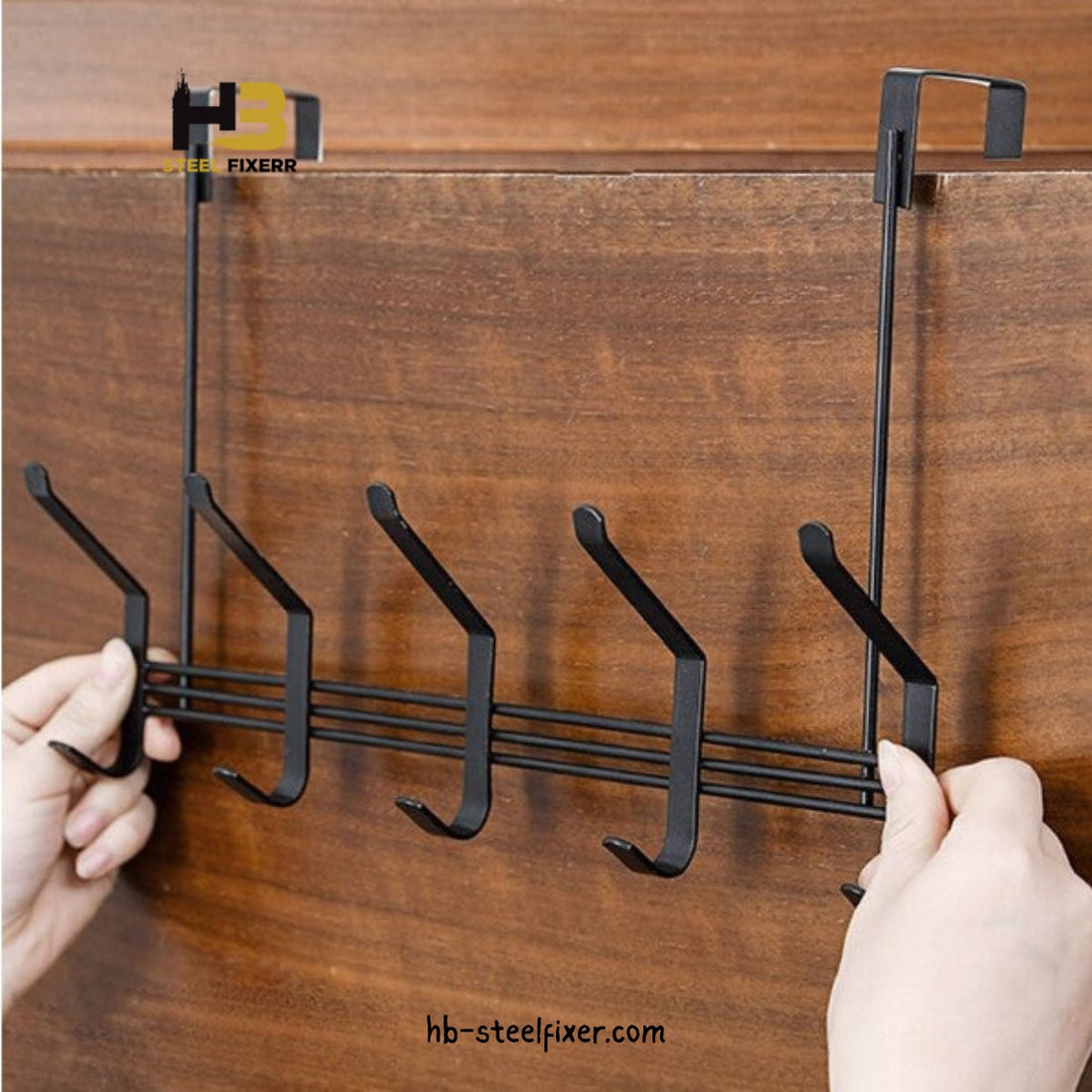 Over-the-Door Hanging Hook Rack – Clothes & Coat Organizer