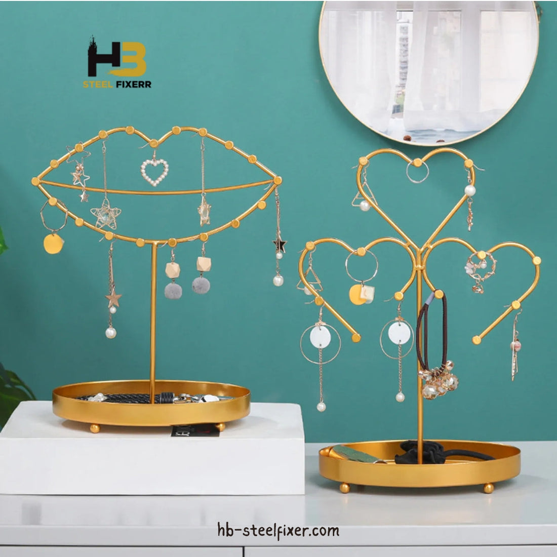 Modern Eye-Shaped Jewelry Display Rack
