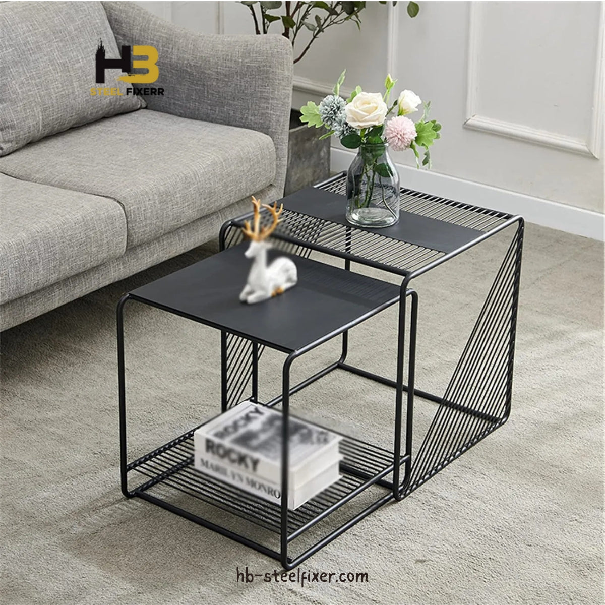 Modern Accent Coffee Table Set for Bedroom, Living Room & Hotel Decor
