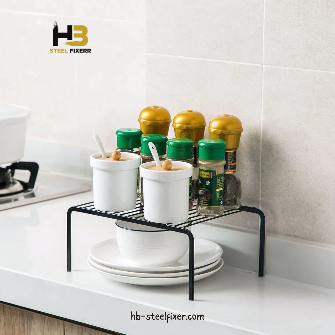 2-Piece Iron Kitchen Storage Rack Set