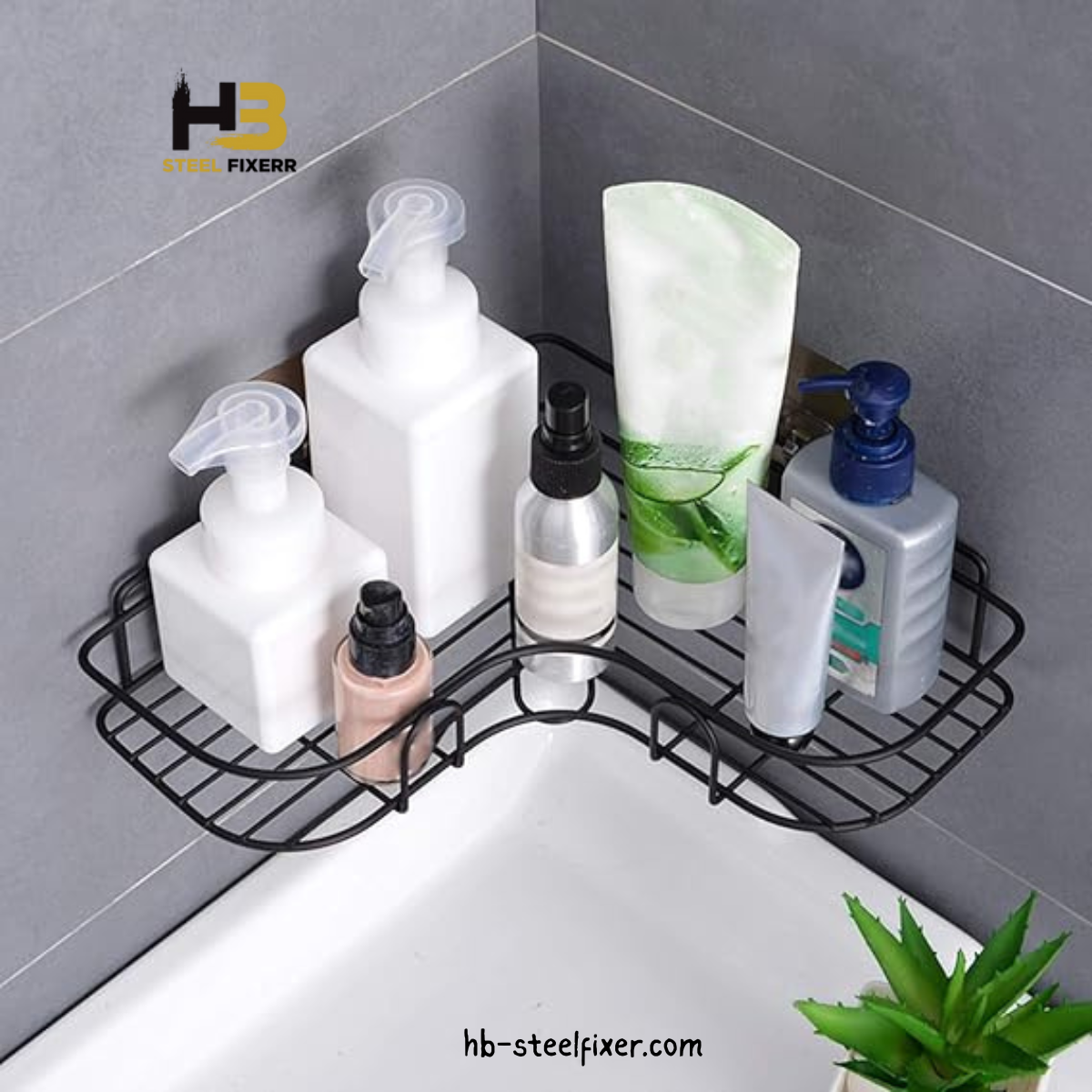 No-Drill Wall Mount Corner Shelf