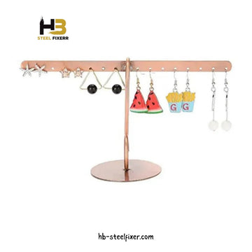 16-Hole Metal T-Shape Jewelry Display Stand