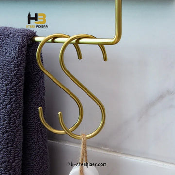 15 Pcs Heavy-Duty Gold S-Shaped Hooks